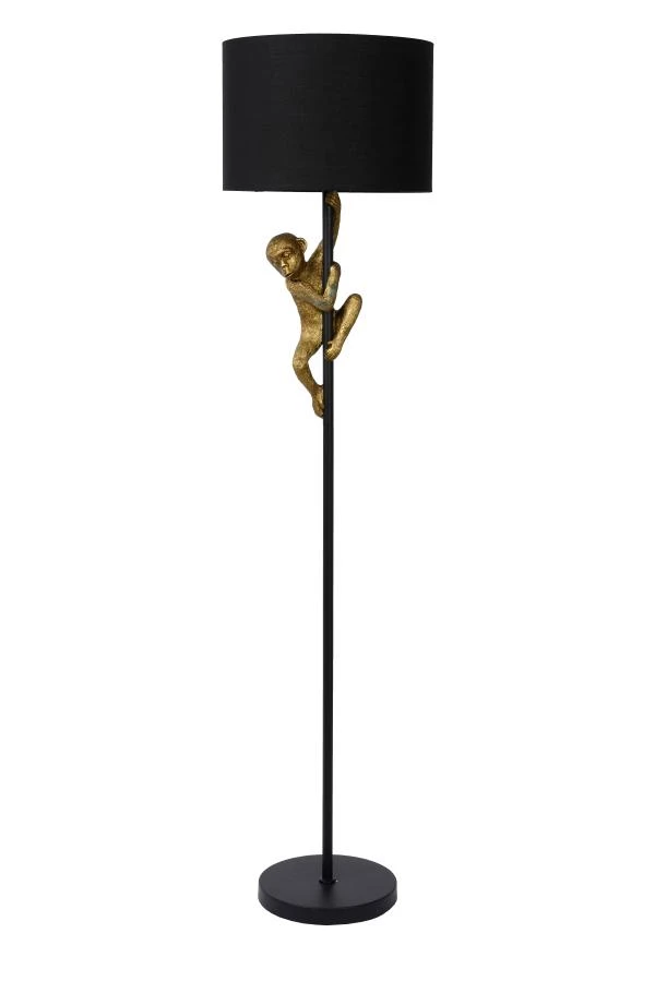 Lucide EXTRAVAGANZA CHIMP - Vloerlamp - Ø 35 cm - 1xE27 - Zwart - uitgezet